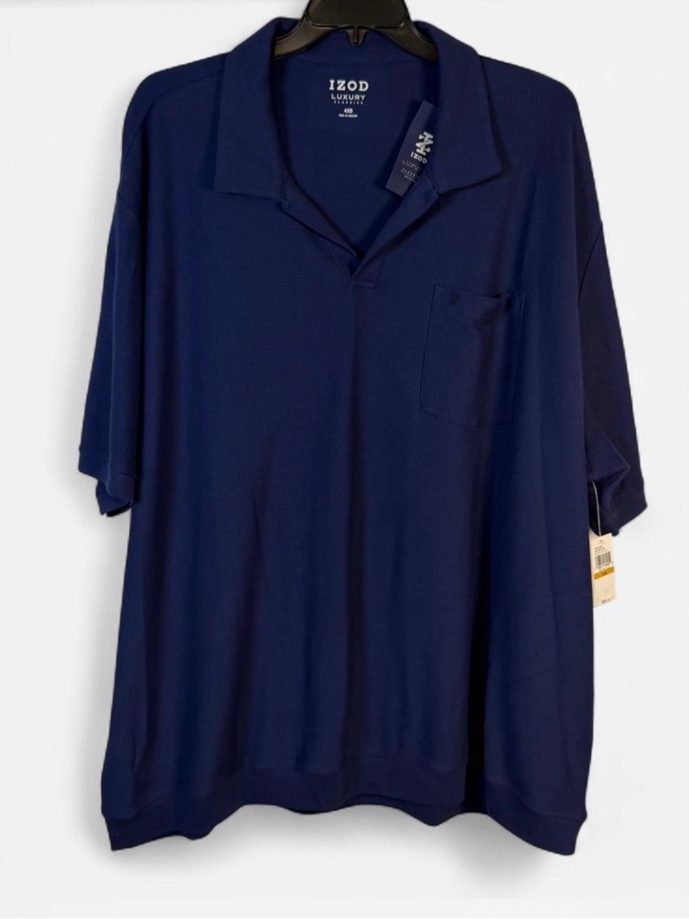 NWT IZOD Luxury Men's Short-Sleeve Polo in Navy Blue size:4XB